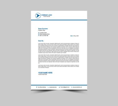 Harf baş şablonu tasarımı Cyan Corporate Creative Modern Business antetli tasarım şablonu proje Düzeni Vektör İllüstrasyonunuz için