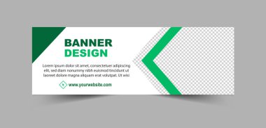 Sosyal Medya Kapak Şablonu Tasarımı İş Kurumu Vektörü İllüstrasyonu için Yeşil Dijital Pazarlama SancağıName