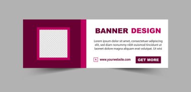 Sosyal Medya Kapağı Şablon Tasarımı Maroon Dijital Pazarlama Sancakları İş Kurumu Vektör İllüstrasyonu