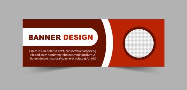 Sosyal Medya Kapak Şablonu Tasarımı Brown Dijital Pazarlama Sancakları İş Kurumu Vektör İllüstrasyonu