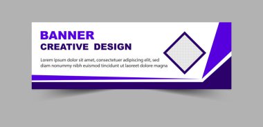 Sosyal Medya Afişi Kapak Tasarımı Mor Dijital Pazarlama Sancağı İş Kurumsal Vektör İllüstrasyonu