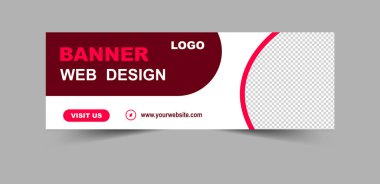 Sosyal Medya Afişi Kapak Şablonu Şablonu Pembe ve Maroon Dijital Pazarlama SancağıName