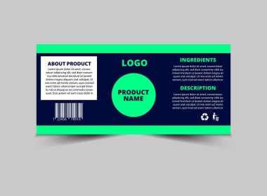 Şişe Etiketi Markası Şablon Tasarımı Vektör İllüstrasyonu