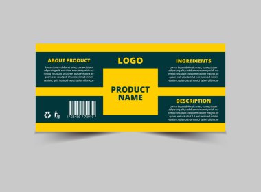 Şişe Etiketi Meyve Suyu Markası Şablon Tasarım Vektör İllüstrasyonu