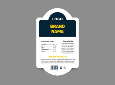 Şablon Şablon Tasarımı Marka Adı Paketleme Ürün Vektörü İllüstrasyonu