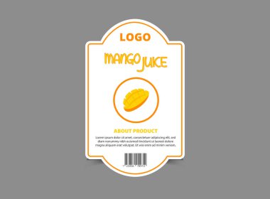 Şablon Şablonu Tasarımı Mango Suyu Marka Ürün Vektörü Resimleri