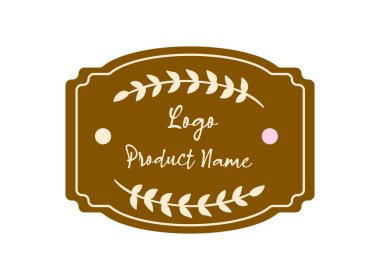 Şablon Şablonu Tasarımı Kahverengi Marka Ürün Vektör İllüstrasyonu