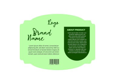 Şablon Şablonu Tasarımı Yeşil Marka Ürün Vektör İllüstrasyonu