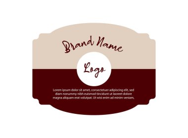 Şablon Şablon Tasarımı Maroon Maroon Marka Ürün Vektör İllüstrasyonu