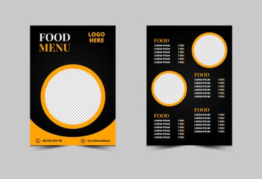 Gıda Menüsü Şablonu Fast Food Flyer Vektör Resimleri Tasarımı