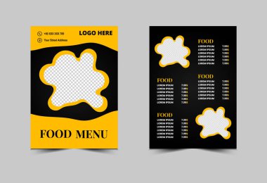 Menü Burgerleri Şablonu Fast Food Flyer Vektör Çizimi Tasarımı