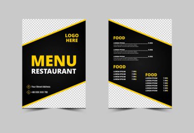 Restoran Menüsü Tasarım Şablonu Fast Food Flyer Vektör Resimleri