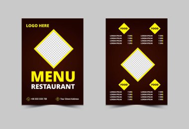 Restoran Menüsü Fast Food Flyer Tasarım Vektörü Resimleri