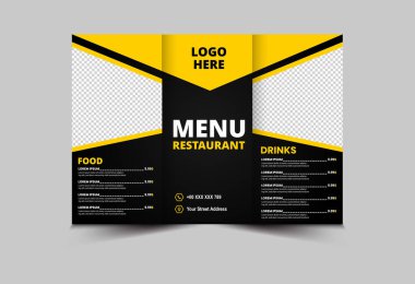 Menü Restoranı Yemek Şablonu Fast Food Flyer Vektör Resimleri Tasarımı