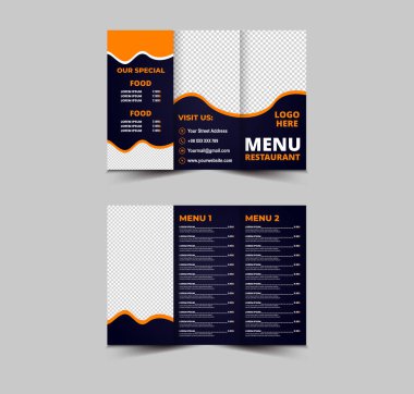 Menü Restoran Şablonu Fast Food Flyer Vektör Resimleri Tasarımı