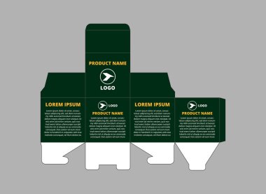 Ambalaj Tasarım Şablonu Logo Markası Ürün Vektörü İllüstrasyonu