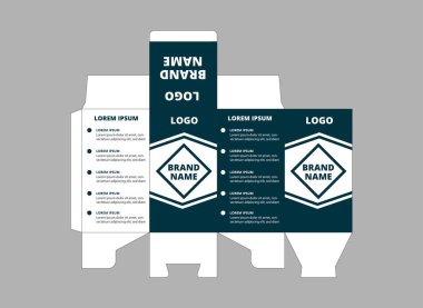 Ambalaj Şablonu Tasarım Ürünleri Logo Markası Ürün Vektörü İllüstrasyonu