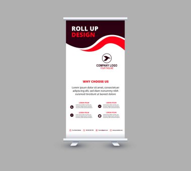 Banner Design Şablonu 'nu Yuvarla Profesyonel Modern Kurumsal Vektör İllüstrasyonu