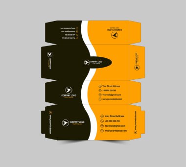 Doku Kutusu Tasarım Şablonu Kahverengi ve Turuncu Kağıt Havlu Paket Resimleri