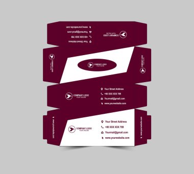 Doku Kutusu Tasarım Şablonu Kestane Kağıt Havlu Paketleme Vektörü İllüstrasyonu