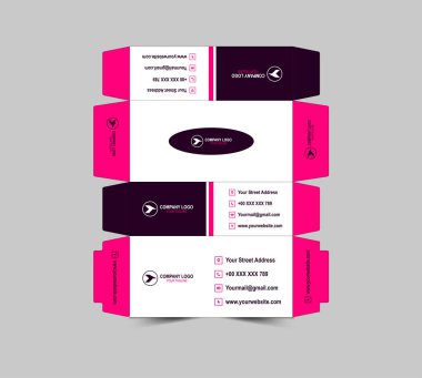 Doku Kutusu Tasarım Şablonu Pembe Kağıt Havlu Paket Vektörü ResmiComment