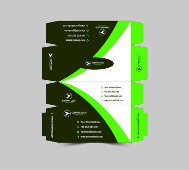 Doku Kutusu Tasarım Şablonu Yeşil Kağıt Havlu Paketleme Vektörü ResmiComment