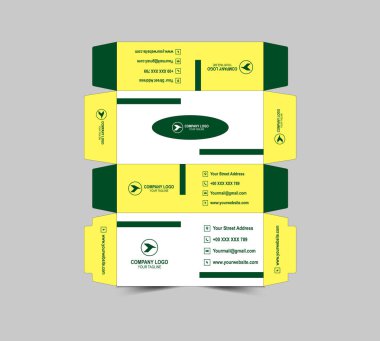 Doku Kutusu Şablonu Tasarımı Sarı ve Yeşil Kağıt Kağıt Havlu Paket Resimleri