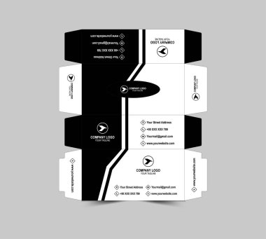 Doku Kutusu Şablonu Tasarımı Kara Kağıt Havlu Paket Vektörü ResmiComment