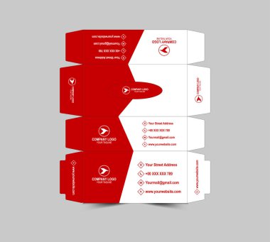 Doku Kutusu Şablonu Tasarımı Kırmızı Kağıt Havlu Paketleme Vektörü ResmiComment