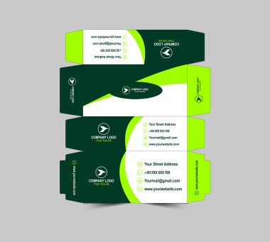 Doku Kutusu Şablonu Tasarımı Yeşil Renkli Kağıt Havlu Paketleme Vektörü ResmiComment