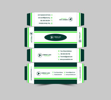 Doku Kutusu Şablonu Tasarımı Yeşil Kağıt Havlu Paketleme Vektörü ResmiComment