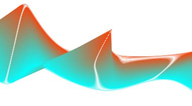 Eğimli Dalgalı Çizgiler Çok Renkli Gradyan Soyut Arkaplan Tasarım Vektörü Resimlemesi