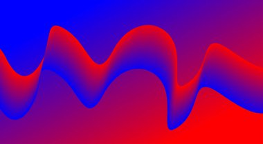 Eğri Dalgalı Mavi Renk Gradyan Soyut Arkaplan Tasarım Vektörü Resimlerini Harmanla