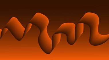 Eğri Dalgalı Turuncu Renk Gradyan Soyut Arkaplan Tasarım Vektörü Resimlerini Harmanla