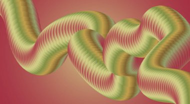 Sıvı Akımı Akımı 3B Soyut Arkaplan Renkli Gradyan Tasarım Vektörü İllüstrasyonunu Harmanla