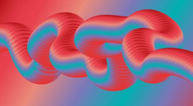 Akan 3D Soyut Arkaplan Çok Renkli Gradyan Tasarım Vektörü İllüstrasyonunu Harmanla