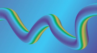 Akan 3D Soyut Arkaplan Mavi Cyan Gradyan Tasarım Vektörü İllüstrasyonunu Harmanla