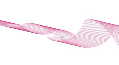 Harmanlanmış Pembe Dalga Rengi Soyut Tasarım Arkaplan Vektörü Resimlemesi