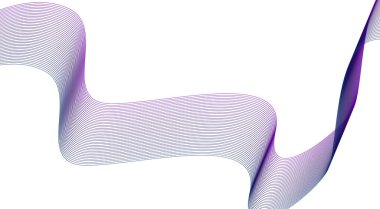 Harmanlanmış Dalga Mor Gradyan Soyut Tasarım Arkaplan Vektörü İllüstrasyonu