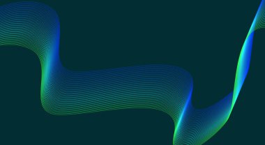 Dalga Arkaplan Cyan Gradyan Soyut Tasarım Vektörü Resimlerini Harmanla