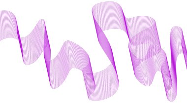 Soyut Harmanlama Çizgileri Dalgalı Tasarım Mor Renk Vektörü İllüstrasyonu