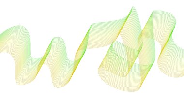 Soyut Harmanlama Çizgileri Dalgalı Tasarım Sarı Gradyan Vektör İllüstrasyonu