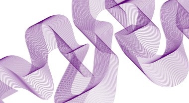 Soyut Harmanlama Çizgileri Dalga Eğrisi Mor Arkaplan Tasarım Vektörü İllüstrasyonu