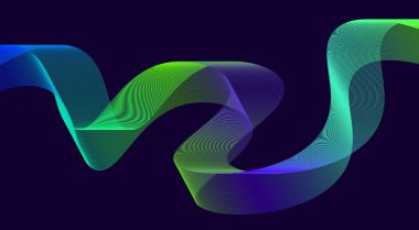 Soyut Harmanlama Çizgileri Dalgalı Eğimli Renkli Gradyan Arkaplan Tasarım Vektörü İllüstrasyonu