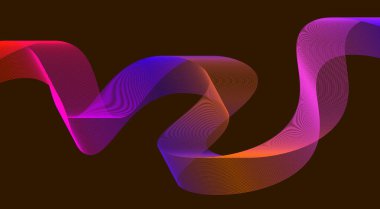 Soyut Harmanlama Çizgileri Dalgalı Eğimli Çoklu Renkli Arkaplan Tasarım Vektörü ResmiComment