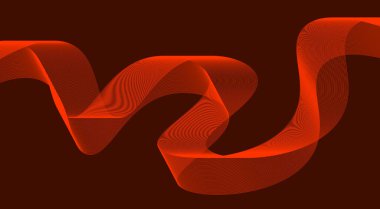 Soyut Harmanlama Çizgileri Dalgalı Eğri Arkaplan Kırmızı Tasarım Vektör İllüstrasyonu