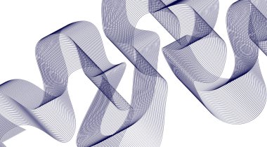 Soyut Harmanlama Çizgileri Dalgalı Eğri Mavi Tasarım Arkaplan Vektörü ResmiComment