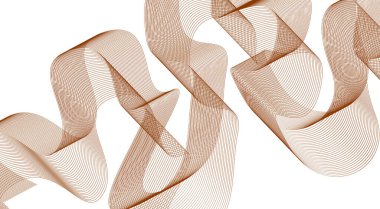 Soyut Harmanlama Çizgileri Dalgalı Eğri Kahverengi Tasarım Arkaplan Vektörü İllüstrasyonu