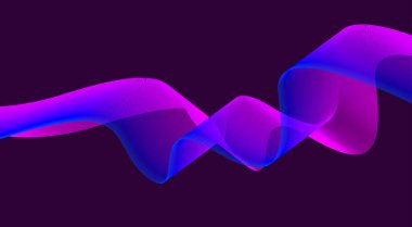 Soyut Dalga Harmanlanmış Çizgiler Arkaplan Gradyan Tasarım Vektörü İllüstrasyonu