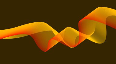 Soyut Dalgalı Harmanlanmış Çizgiler Arkaplan Turuncu Renk Gradyan Tasarım Vektörü İllüstrasyonu